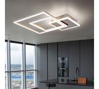 Plafoniera Lampada da Soggiorno Lampada Design LED Quadrati Metallo Nichel Opaco