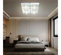 Plafoniera Lampada da Soggiorno Lastra di Vetro Corridoio 4 Fiamma LED
