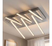 Plafoniera Lampada da Soggiorno LED Kristallleuchte Lampada di Design Argento