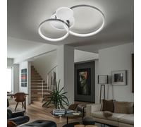 Plafoniera Lampada da Soggiorno LED Sterneneffekt Regolatore Ring-Design Argento