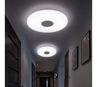 Plafoniera Lampada da Soggiorno LED Tondo Satinato Cromo Corridoio 2er Set