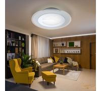 Plafoniera Lampada da Soggiorno LED Vetro Cucina Cromo H 6,2 CM