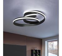 Plafoniera Lampada Design Regolatore 3 Livelli LED da Pavimento Nero Cucina