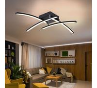 Plafoniera Lampada di Design Plafoniera Nero LED Lampadario Camera Letto L 69 CM [EEK: F]