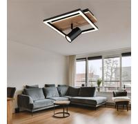 Plafoniera Lampada di Legno LED Retroilluminato Lampada da Soggiorno Spot Mobile