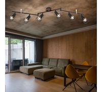 Plafoniera Lampada di Legno Luce Sala da Pranzo E14 Spot Regolabile [EEK: Non valutato]