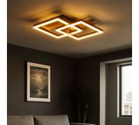 Plafoniera Lampada di Legno Luce Sala da Pranzo Lampada da Cucina Nero LED [EEK: Inaditato]