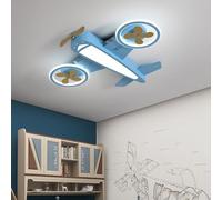 Plafoniera Lampada LED Aereo anime abat-jour Acrilico Plafoniera for camera dei bambini Luci Dimmerabile 60cm Paralume ferro battuto blu Lampada Soffitto Ragazzi ragazze Studio Lampadario