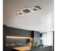 Plafoniera Lampada Letto Anelli Grigio Lampada da Corridoio LED L 73 CM [EEK: F]