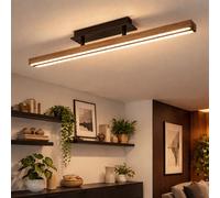 Plafoniera Lampada Letto LED da Corridoio Simil Legno L 81,5 CM