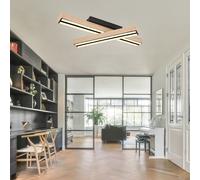 Plafoniera Lampada Letto Legno Mobile Dimmerabile LED L 51,5 CM