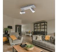 Plafoniera Lampada Letto Regolabile Binario Faretti Spot 2-Flammig