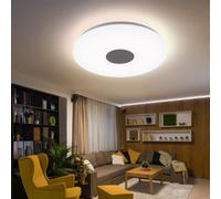 Plafoniera a LED plafoniere plafoniera da soggiorno di forma rotonda, cromata con paralume in acrilico, 1x LED 18W 1260 lm bianco caldo, 37,5 cm