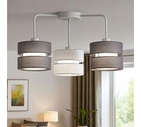 Plafoniera Lampada Letto Tessuto Grigio Lampada da Cucina LED L 56 CM [EEK: F]