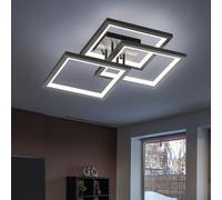 Plafoniera Lampada Luci Soggiorno Grigio Scuro da Cucina Dimmerabile 3-Stufen