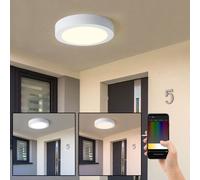 Lampada Parete Esterna Plafoniera Alluminio Dimmerabile Bianco Smart Casa LED H
