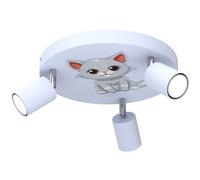 Plafoniera Lampada per Bambini Metallo Ø 30 CM GU10 Blu Regolabile Spot Coperta