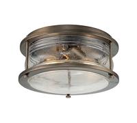 Plafoniera Lampada per Esterni Balcone Soffitto IP44 Alluminio Vetro Ottone