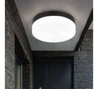 Plafoniera Lampada per Esterni Luce Stanza da Bagno Tondo 2 Fiamma Nero Giardino [EEK: Non valutato]