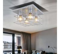 Plafoniera Lampada Sala Pranzo 4 Fiamma Lampada da Corridoio Griglia L 40 CM [EEK: Non valutato]