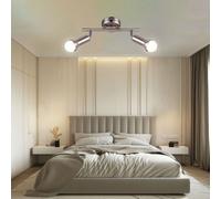 Plafoniera Lampada Sala Pranzo Binario Luce 2 Fiamma Regolabile LED