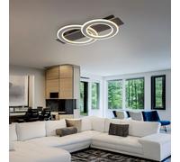 Plafoniera Lampada da Soggiorno Grigio Opale Cucina LED L 63 CM [EEK: Inaditato]