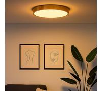 Plafoniera Lampada Sala Pranzo Lampada da Cucina Ottone Rotondo LED D 25 CM [EEK: Inaditato]