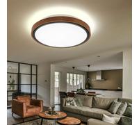 Plafoniera Lampada Sala Pranzo Legno Lampada Casa di Campagna Cct LED [EEK: Non valutato]