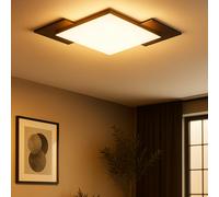 Plafoniera Lampada Sala Pranzo MDF Nero Braun Reversibile LED L 63,5 CM [EEK: Inaditato]