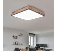 Plafoniera Lampada Sala Pranzo MDF Simil Legno Pannello Alluminio LED