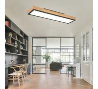 Plafoniera Lampada Sala Pranzo MDF Simil Legno Pannello Alluminio LED
