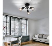 Plafoniera Lampada Sala Pranzo Nero Griglia Lampada da Cucina D 36 CM [EEK: Non valutato]