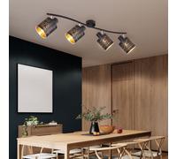 Plafoniera Lampada Sala Pranzo Spot Regolabile Oro 4 Fiamma L 72 CM [EEK: Non valutato]