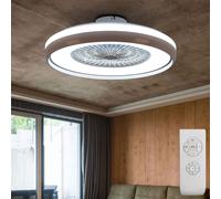 Plafoniera Lampada Soffitto Ventilatore da Soffitto Timer 3 Livelli LED D 60cm [EEK: E]
