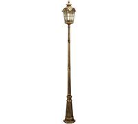 Plafoniera, Lampada solare a LED da 170 cm, for esterni, V-intage, con palo pressofuso e vetro effetto acqua, illuminazione soffusa, lampada da palo V-intage for cortile, patio, giardino,(B,275cm)