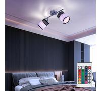 Plafoniera Lampada Spot Plafoniera Mobile RGB LED Regolatore Telecomando Tessuto [EEK: F]