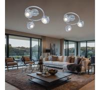 Plafoniera Lampada Spot Sala Pranzo Orientabile 3 Fiamma LED D 34 CM 2er Set