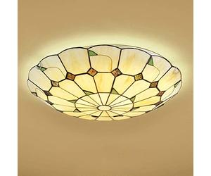 Plafoniera Lampada stile-classico in vetro annata Luce da soffitto Tondo Retro Design Vintage E27 Illuminazione Lampadari Sala da pranzo Camera da letto Cucina Corridoio Scala Applique moderna 30CM