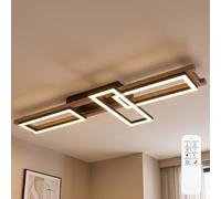 Plafoniera Lampada Telecomando LED Dimmerabile Simil Legno Regolabile [EEK: Non valutato]