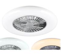 PLAFONIERA LAMPADA VENTILATORE INCORPORATO LED TRIO VISBY CM.Ø59xH20