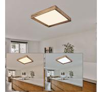 Plafoniera Lampada Wood Cct Farbfixierung Simil Legno Casa di Campagna LED [EEK: Non valutato]