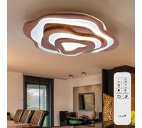 Plafoniera Lampada Wood da Soggiorno Telecomando Luce Del Giorno Cct Memory LED