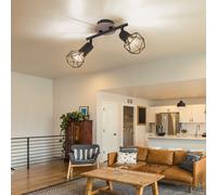 Plafoniera Lampada Wood Lampada da Pavimento Faretto Spot 2 Fiamma Mobile [EEK: Non valutato]