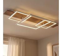 Plafoniera Lampada Wood Lampada Sala Pranzo Dimmerabile 3 Livelli Memory LED