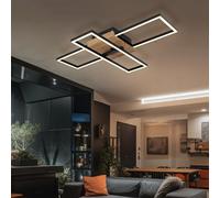 Plafoniera Lampada Wood LED Lampada Tavolo da Pranzo Braun Regolabile 60 CM