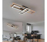 Plafoniera Lampada Wood Orientabile LED Luce Sala da Pranzo Nero Pavimento