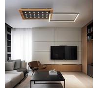 Plafoniera Lampada Wood Sala Pranzo Braun Memory Mobile LED [EEK: Non valutato]