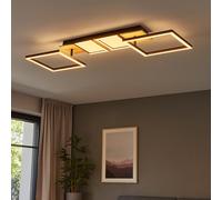 Plafoniera Lampada Wood Sala Pranzo Mobile Nero LED