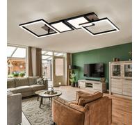 Plafoniera Lampada Wood Sala Pranzo Mobile Nero LED