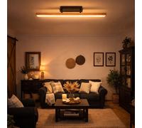 Plafoniera Lampada Wood Sala Pranzo Nero 3 Livelli LED [EEK: E]